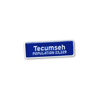 Tecumseh Sign Enamel Pin or Magnet